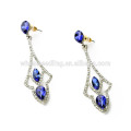 hollow out blue diamond vogue jewelry big top earrings